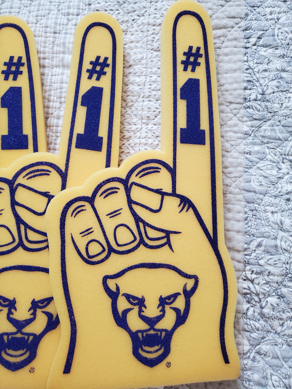 Blue Pitt Panthers 18" Mascot Foam Fingers